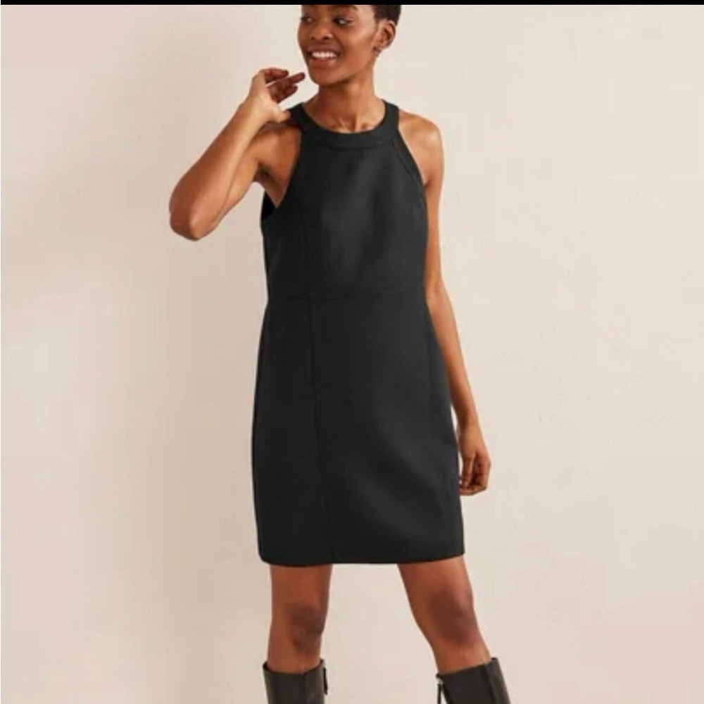 NWT Boden 14T Sleeveless Mini Shift Dress in Black